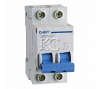 Автоматический выключатель DZ47-60 2P 10A 4,5KA х-ка C (CHINT)