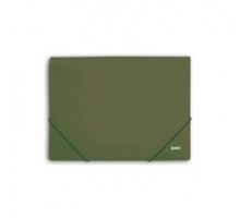 Папка с резинкой А4, 0,5мм, зеленая, INDEX, Metallic